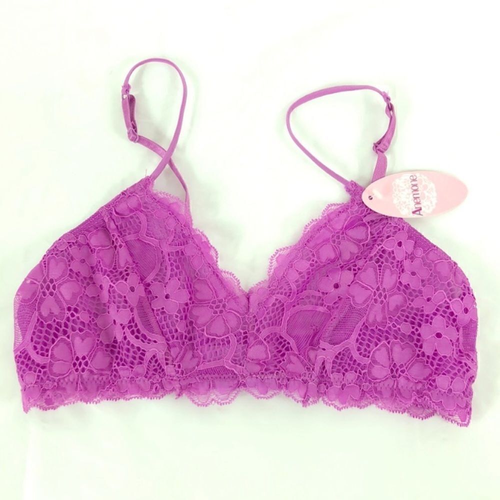 Anemone floral lace bralette size S/M new with tags